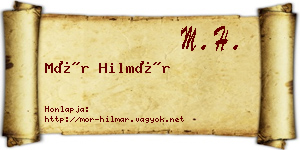 Mór Hilmár névjegykártya